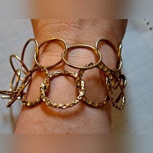 Gold Circle Link Bracelet - Women Jewelry